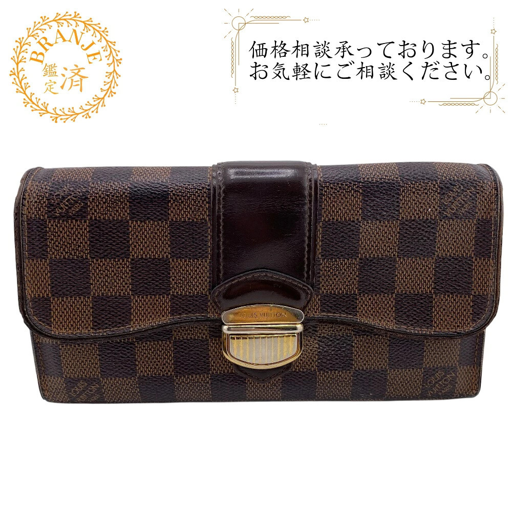 LOUIS VUITTON Wallet Portefeuille Sistina Damier Long Card Holder coin wallet
